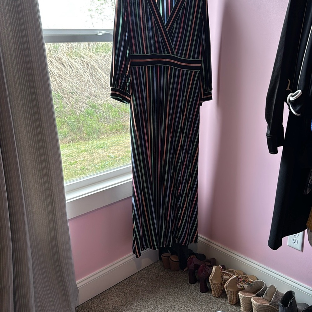 Multicolor Striped Maxi Dress